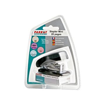 Plastic Mini Stapler (Black) and Staples (1000*26/6)