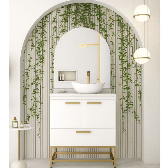 Suez Bathroom Vanity Granite With Bali Basin- White