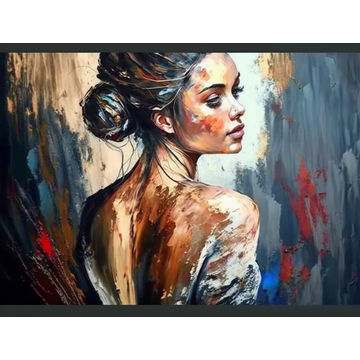 Canvas Wall Art - Canvas Wall Art: Beautiful Acrylic Painting - B1291 - [120 x 80 cm]