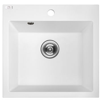 Laveo Alena Granite Sink 1 Bowl - White