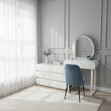 QandAHome-Cylon Dressing Table (with LED mirror)