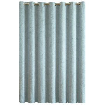 Matoc Readymade Curtain -100% Blackout -LinenLook SeaGreen -Eyelet -285cm W x 233cm H