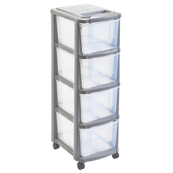 Plastic Tower 4 Drawers