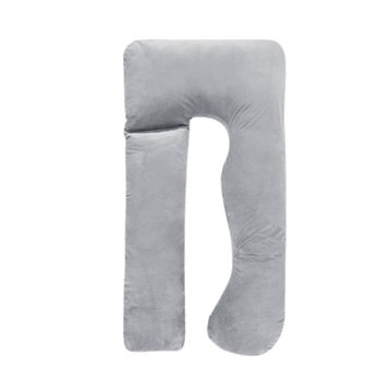 GreenLeaf Full Body Pregnancy Pillow Detachable U Shape – Grey