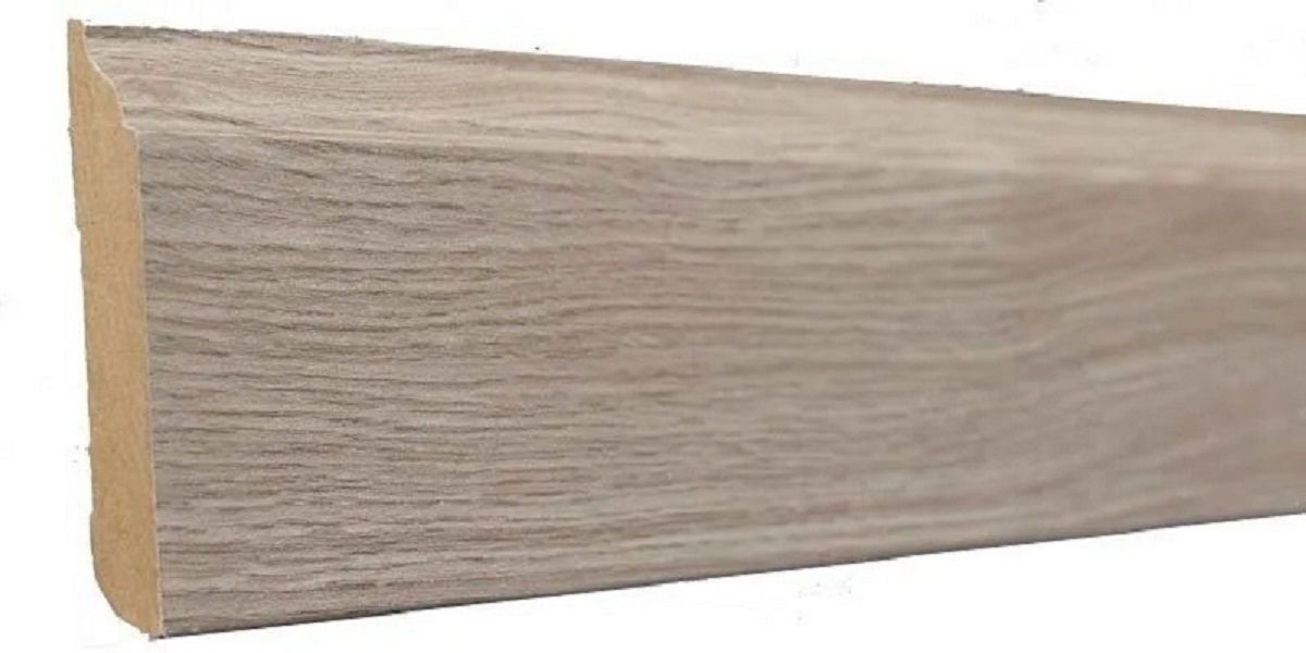 Skirting Bleached Oak MDF Wrapped 80mm x 14mm x 2400mm