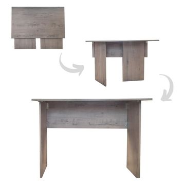 SpaceSave Flip n Flat Folding Portable Desk 100x60cm - Rustic Wood