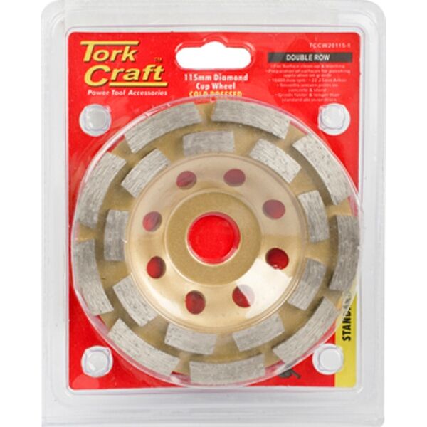 Dia. Cup Wheel 115 X 22.23Mm Dbl Row Cold Pressed