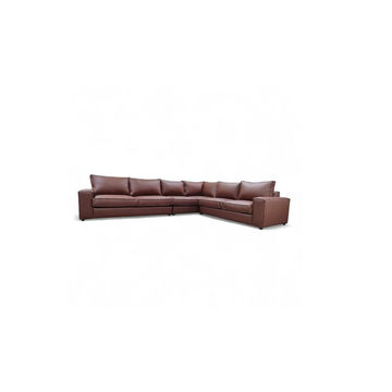 Amsterdam Leather Couch Brown Right Sided