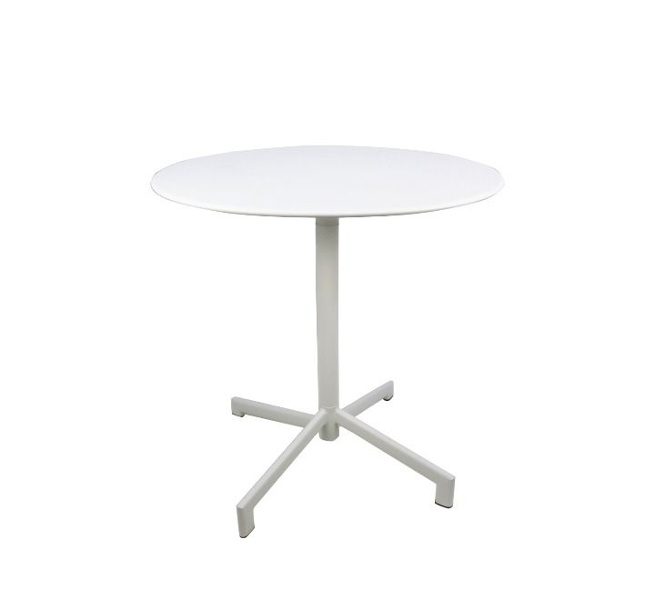 Vividitto - Round Steel Cafe Table 70cm - White