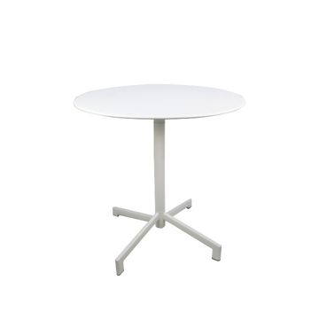 Vividitto - Round Steel Cafe Table 70cm - White
