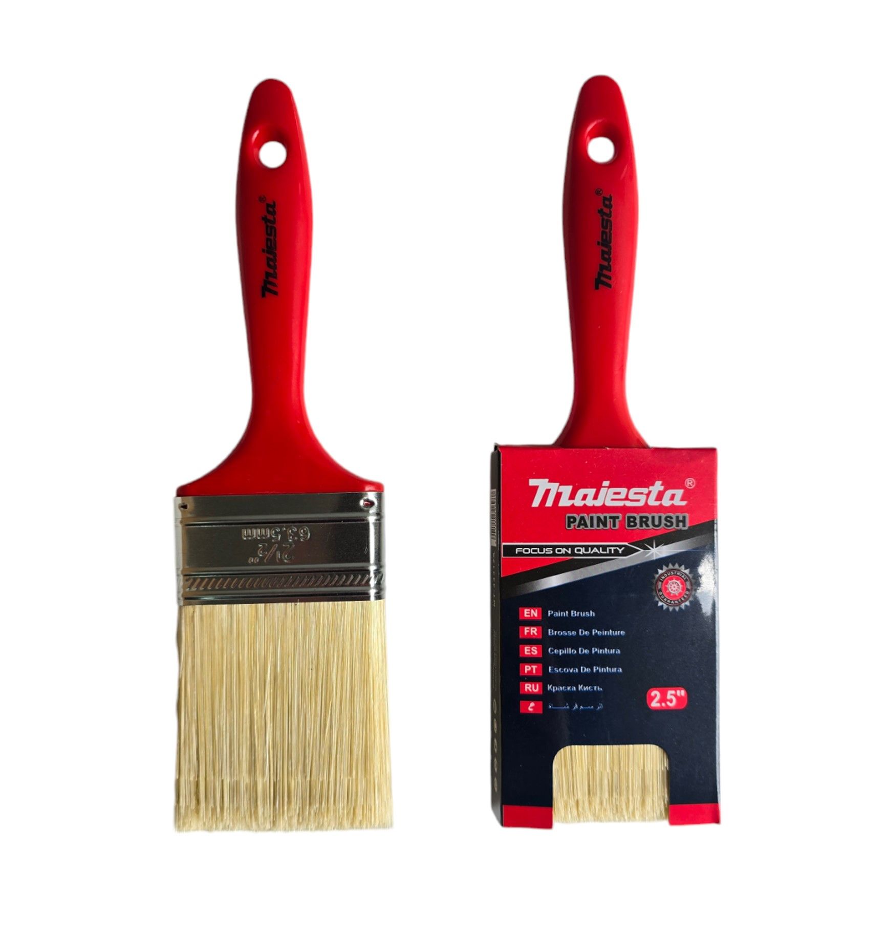 Majesta Blonde Bristle Paint Brush 63mm (6 Pack)