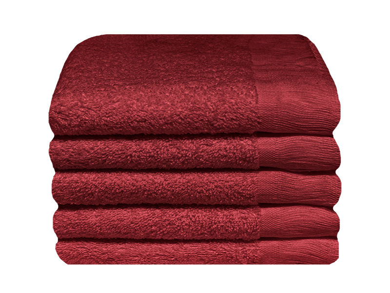 Plush 380 GSM 30x50cms Terry Fringe Guest Towel - Red Pear (05 Piece Pack)