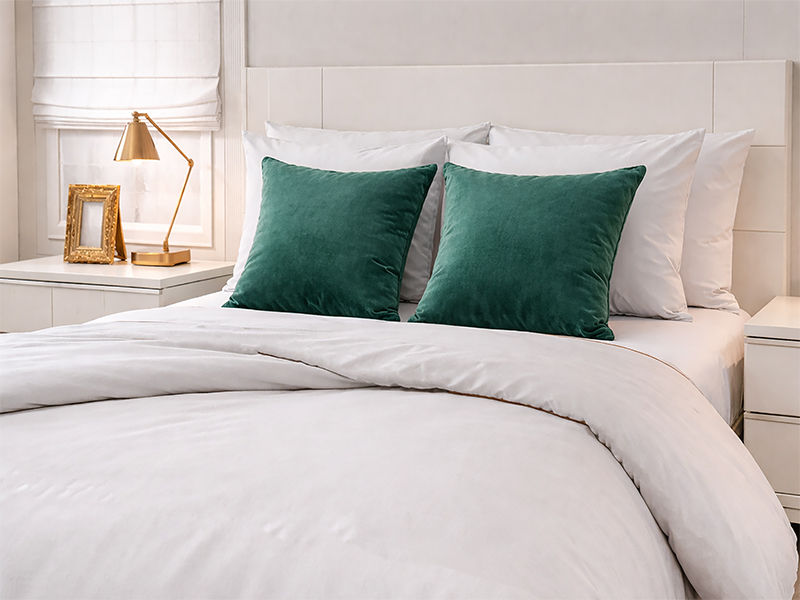 Hotel Collection Luxury Velvet - Faux Suede - Cushion Cover Set - Hunter Green - 035x035cms - 1 Set