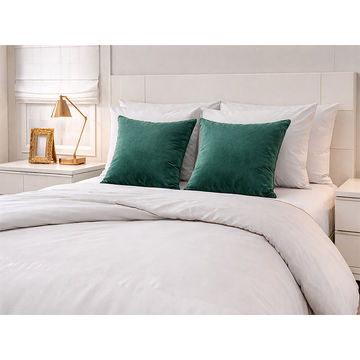 Hotel Collection Luxury Velvet - Faux Suede - Cushion Cover Set - Hunter Green - 035x035cms - 1 Set