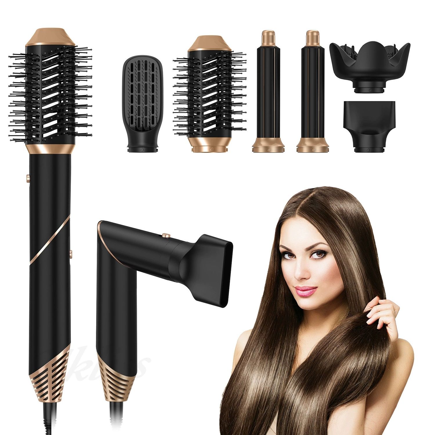 6 in 1 Folding Portable Hot Air Brush