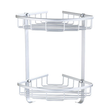 Aluminum Double Triangle Corner Basket With Hook