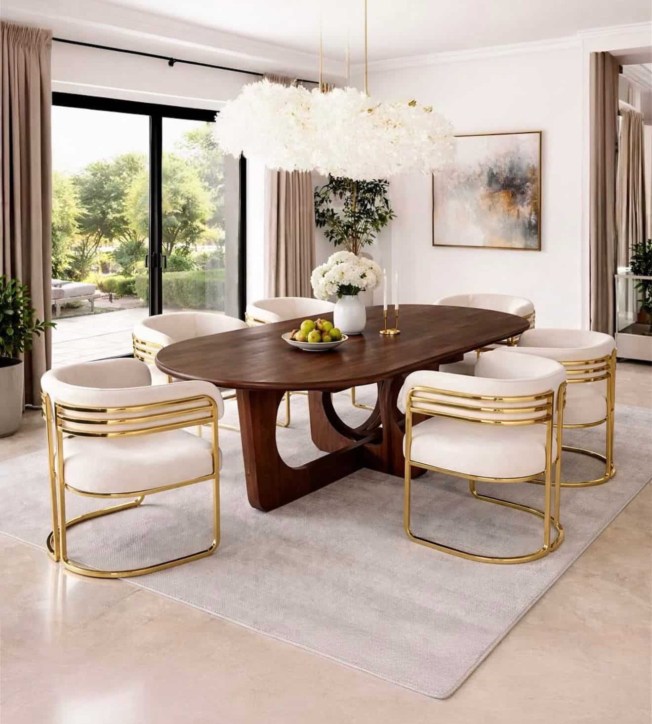 Plush “Zenith” Dining Table Set