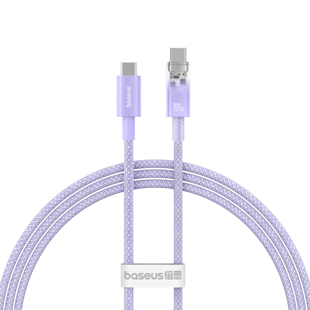 Baseus Explorer Series Fast Charging Cable with Smart Temperature Control Type C to Type C 100W 1m - Nebula Purple