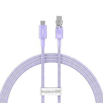 Baseus Explorer Series Fast Charging Cable with Smart Temperature Control Type C to Type C 100W 1m - Nebula Purple