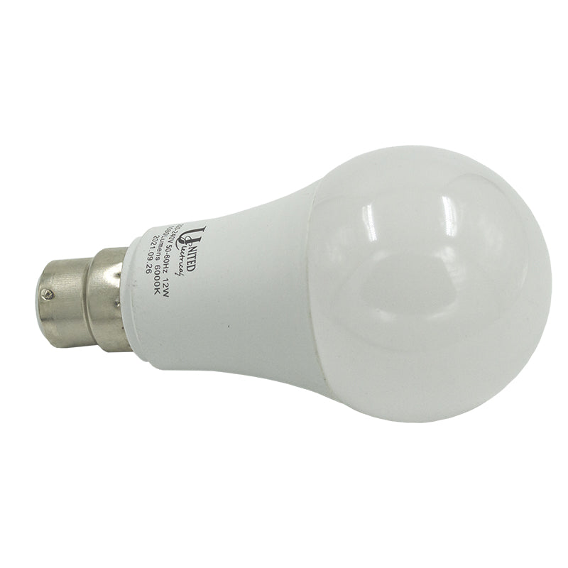 UNITED ELECTRICAL 12 Watt B22 A65 LED Bulb Cool White