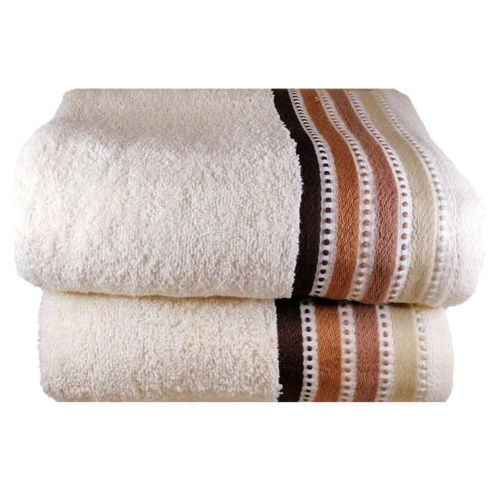 Royal Turkish Collection -450gsm -100% Cotton -Bath Sheet -Cream -Pack of 2