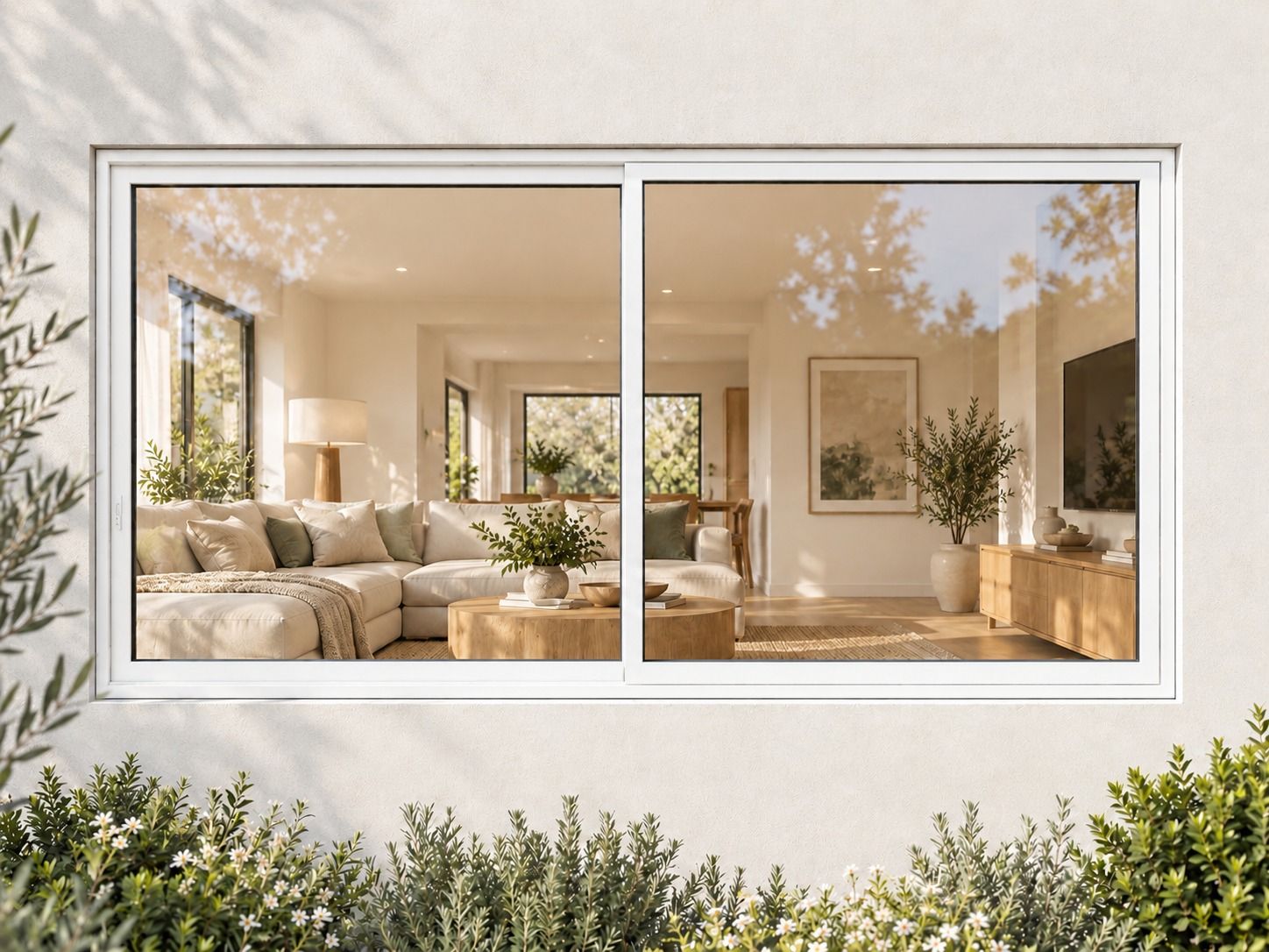 Kenzo Aluminium Sliding Window - White, 1500 900 mm, Two Sliding Panels