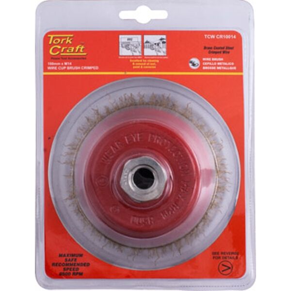 Wire Cup Brush Crimped 100Mmxm14 Blister