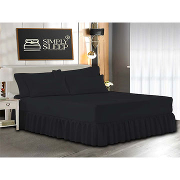 Simply Sleep - Everyday Collection - 05 Piece Combo Set - 90GSM - Jet Black - Single(1pc)