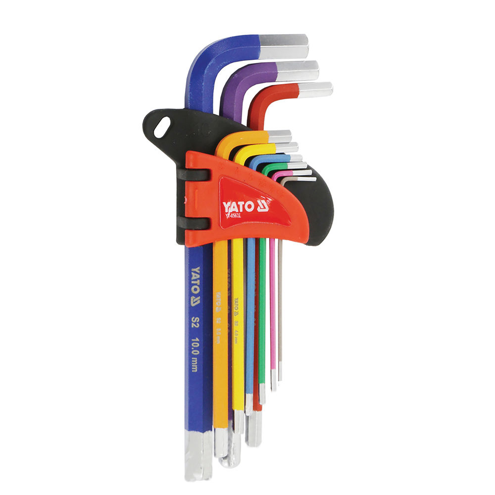HEX KEY SET LONG 9PCE 1.5MM-10MM