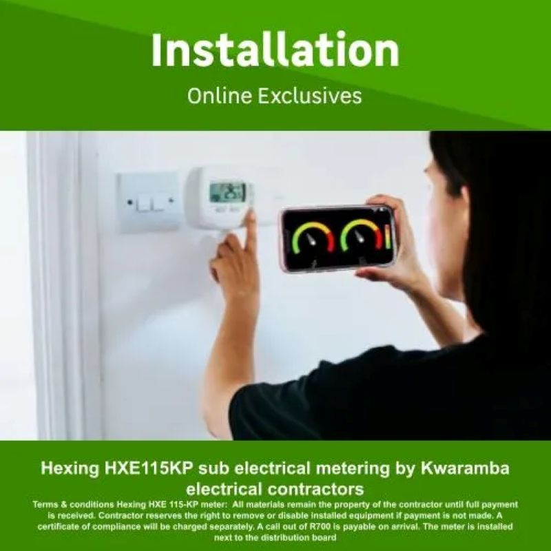 Hexing HXE115KP sub electrical metering by Kwaramba electrical contractors