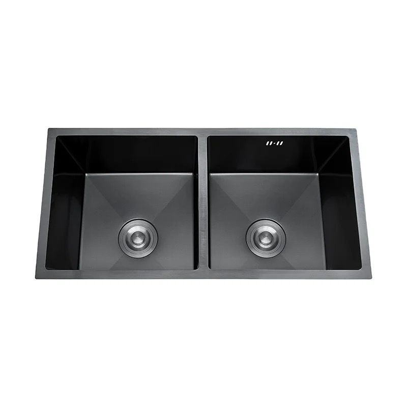 KITCHEN SINK H/M DOUBLE BOWL - BLACK