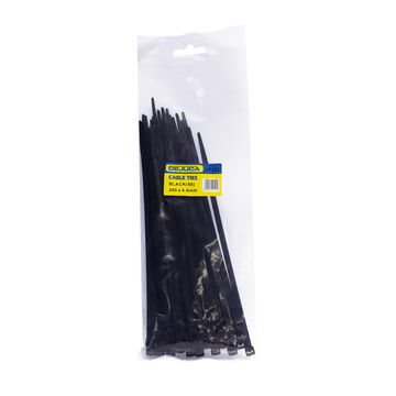 Dejuca - Cable Ties - Black - 200mm X 4.6mm - 50/pkt - 4 Pack