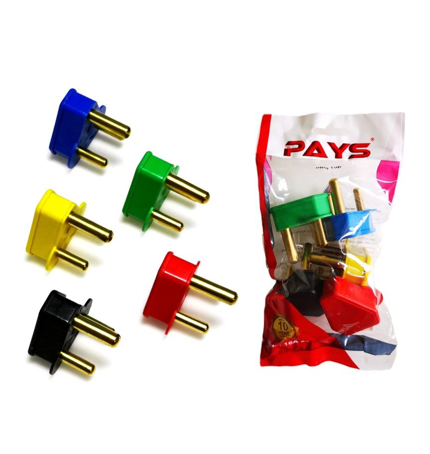 PAYS Plug Top Rainbow Multipack 16A (5 Plugs)