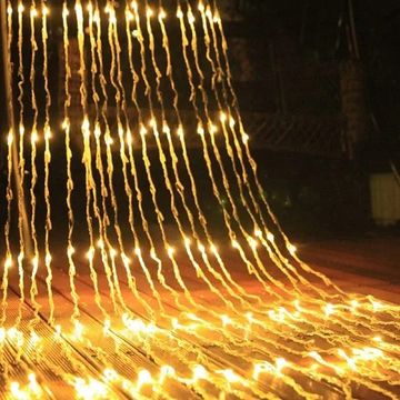 3m x 2m Warm White Running Waterfall LED Fairy Light - ZYF-128