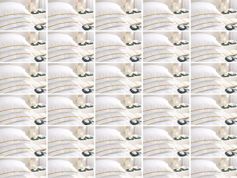 Premium Collection - Oxford Artisan Gold Satin Stitch Pillow Cover Set - King - (30 Sets)