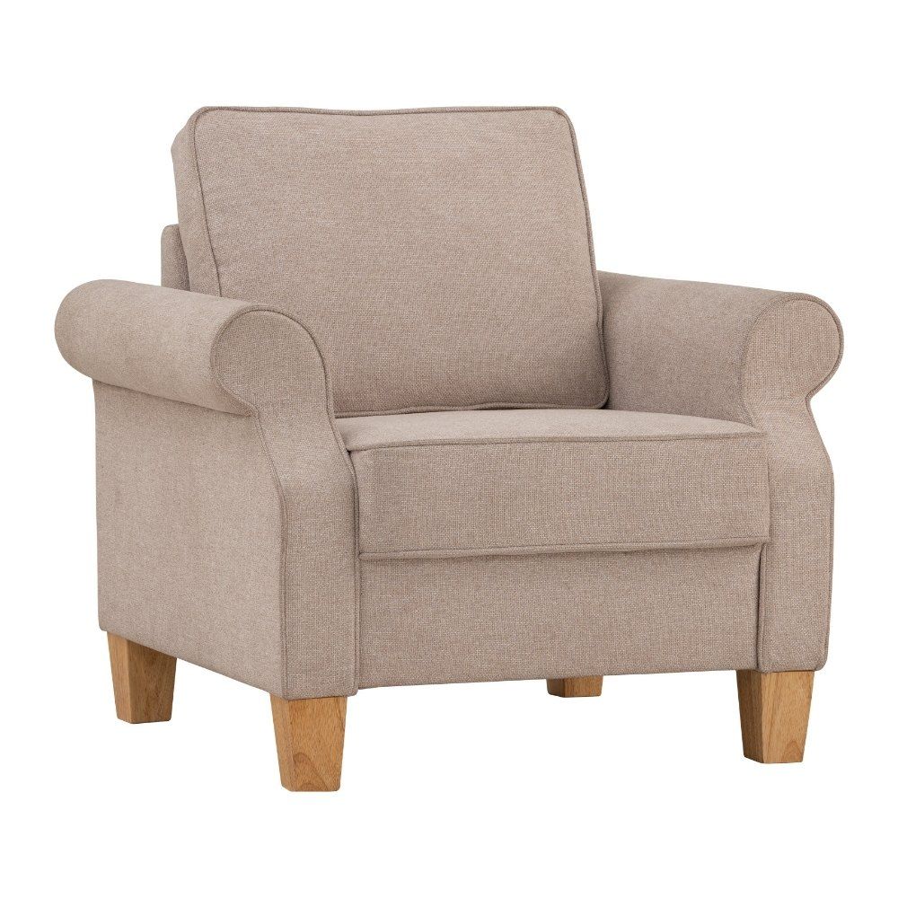 Bragg Impala 1-Seater Armchair Sofa Couch, Beige