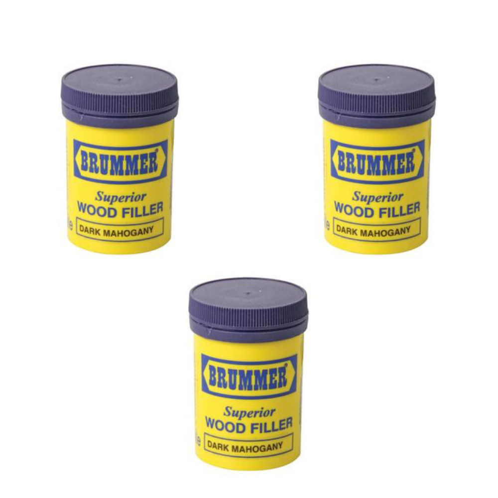 Brummer wood-filler 250g d/mahogany 3 Tubs