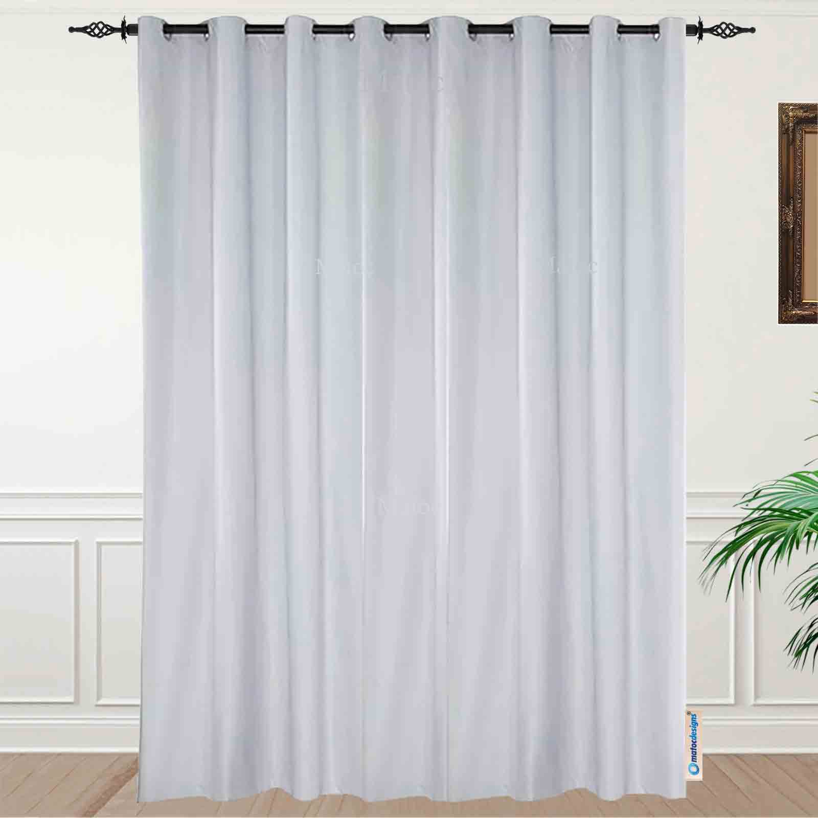 Matoc Designs Curtain - Blockout Shimmer Ice (Silvery White) - Eyelet -400cm W x 221cm H