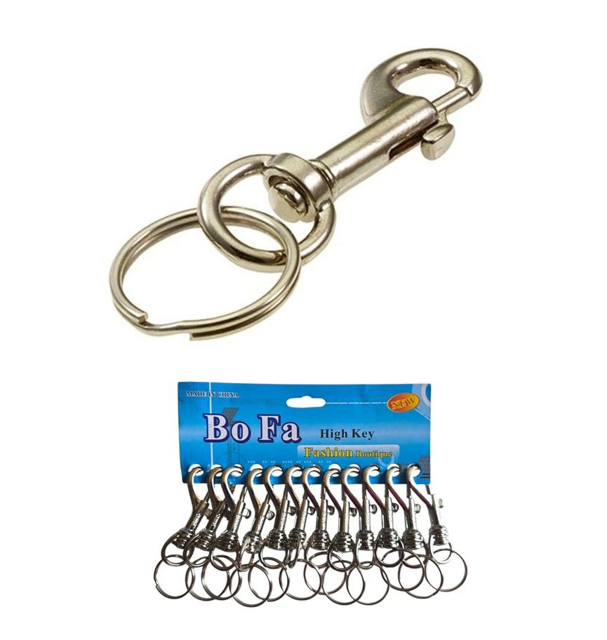 Metal Key Tags / Snap Clips 12Pcs