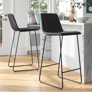 IG Furn - Noir Set of 2 Bar Stools Black
