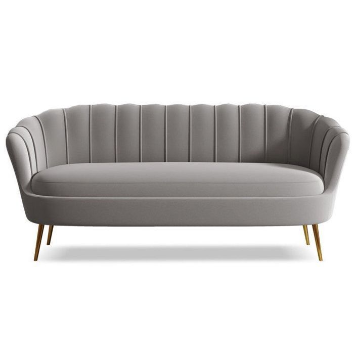 Monaco 2 Seater Grey Velvet