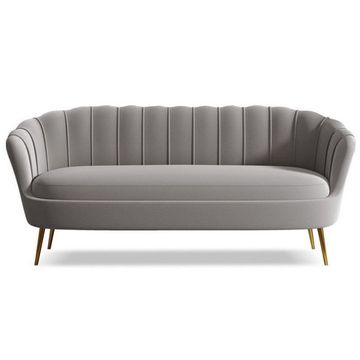 Monaco 2 Seater Grey Velvet