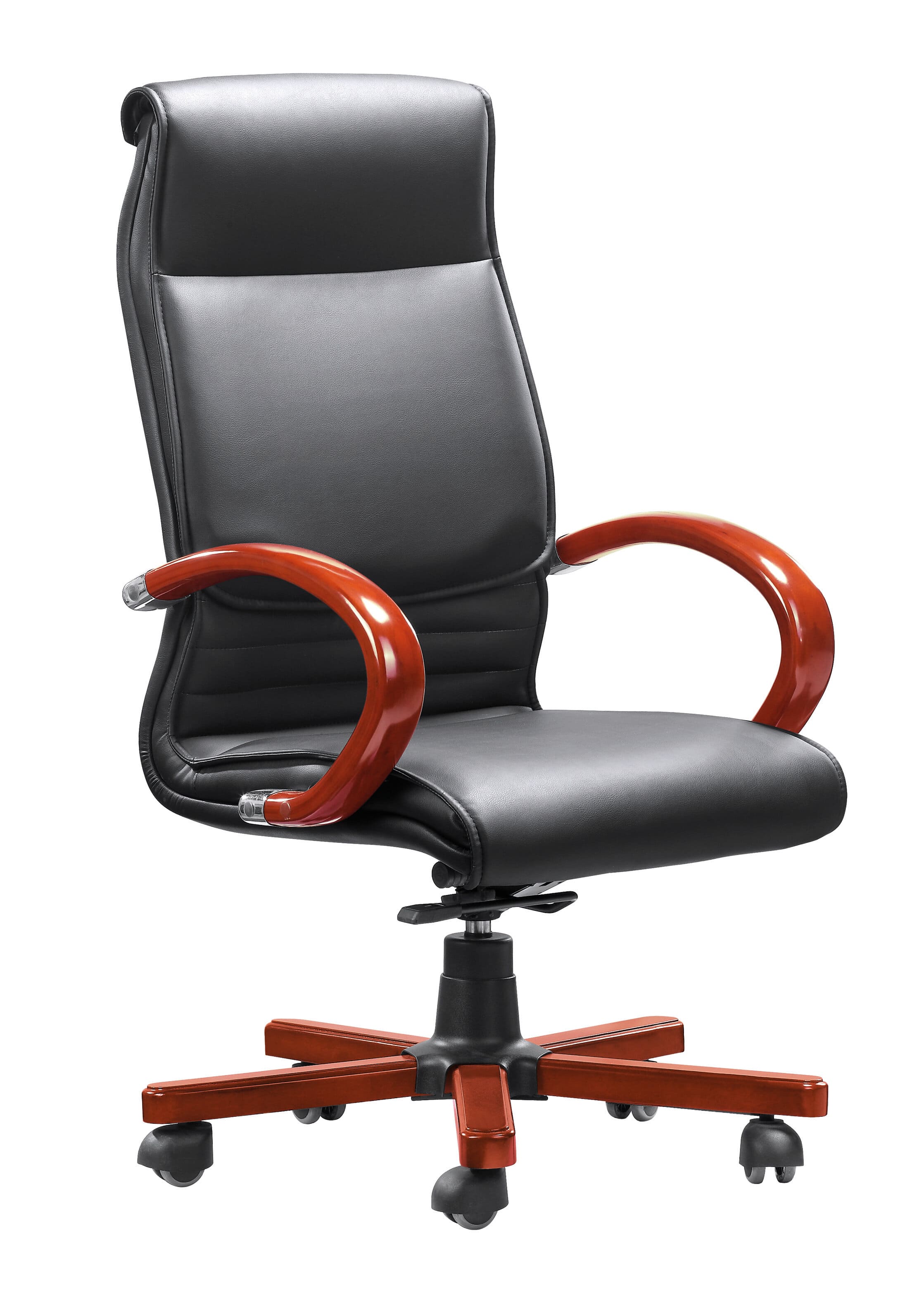MaqelepoFurn - Executive Mahogany Detailed Office Chair