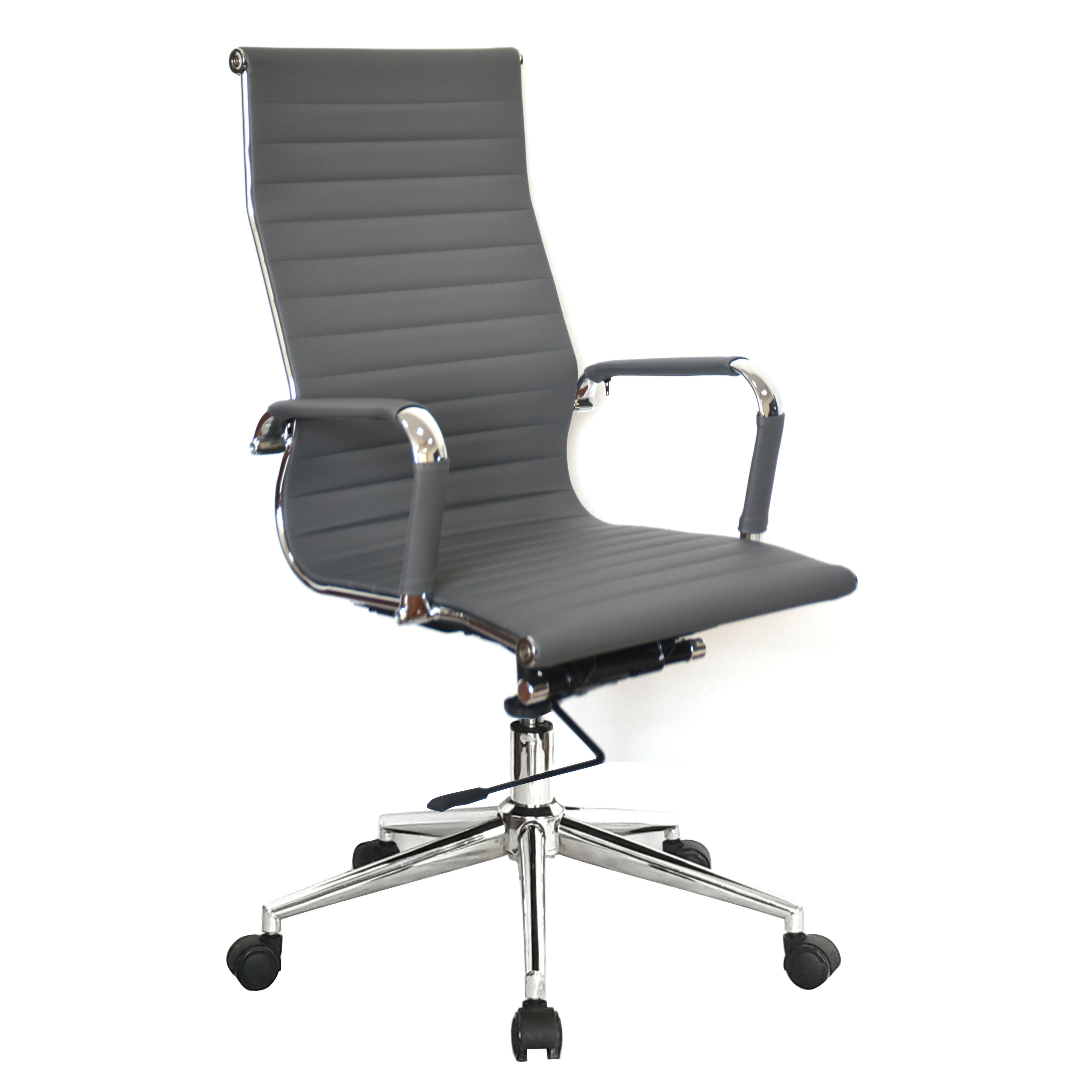 Vienna Studio Chair (Grey & Chrome)