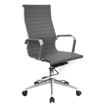 Vienna Studio Chair (Grey & Chrome)