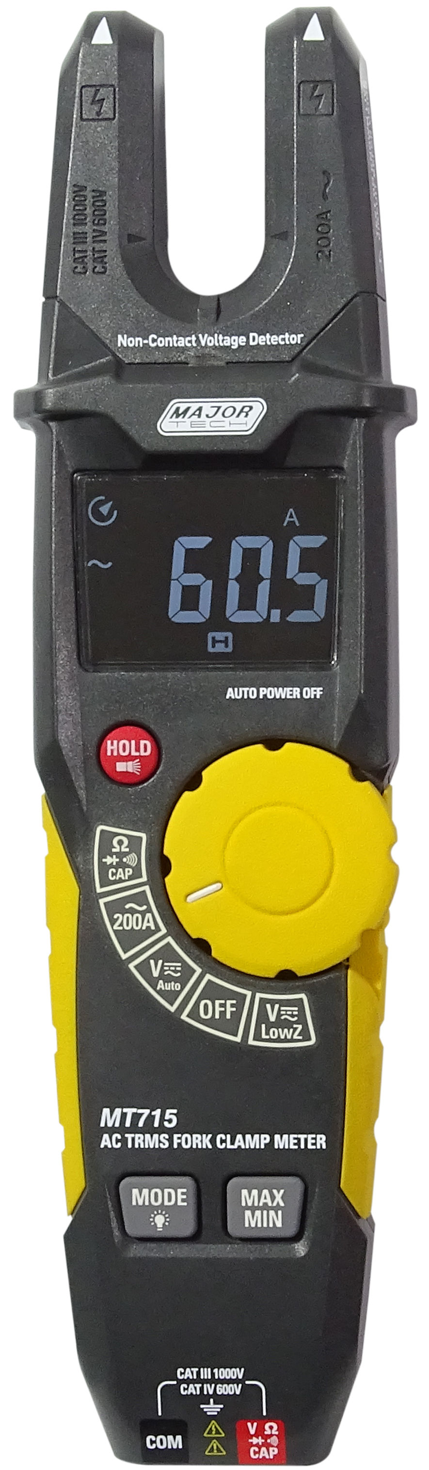 200A AC Open Jaw TRMS Clamp Meter ( MT715) - Major Tech