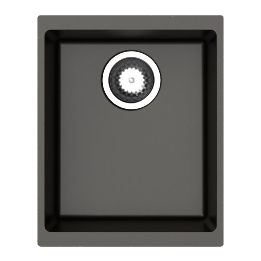 Sternhagen Enigma N100N 460mm Quartz Composite Kitchen Sink Undermount 1 Bowl - Metallic Grey