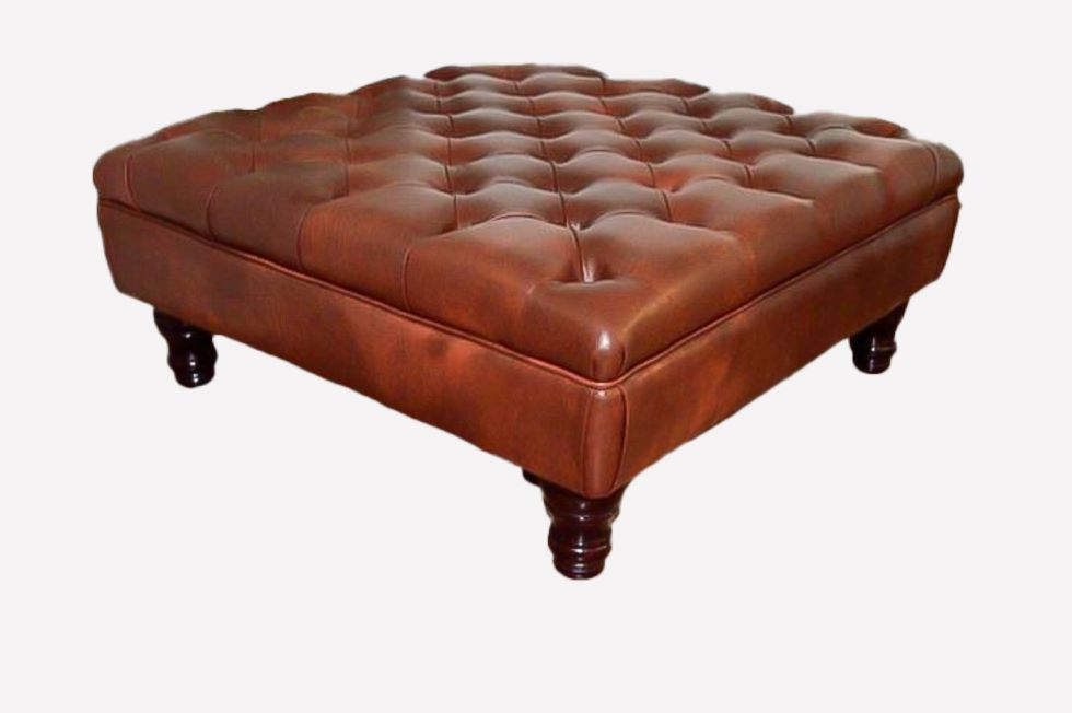 Limpa Brown Leather Office and Living Room Coffee Table