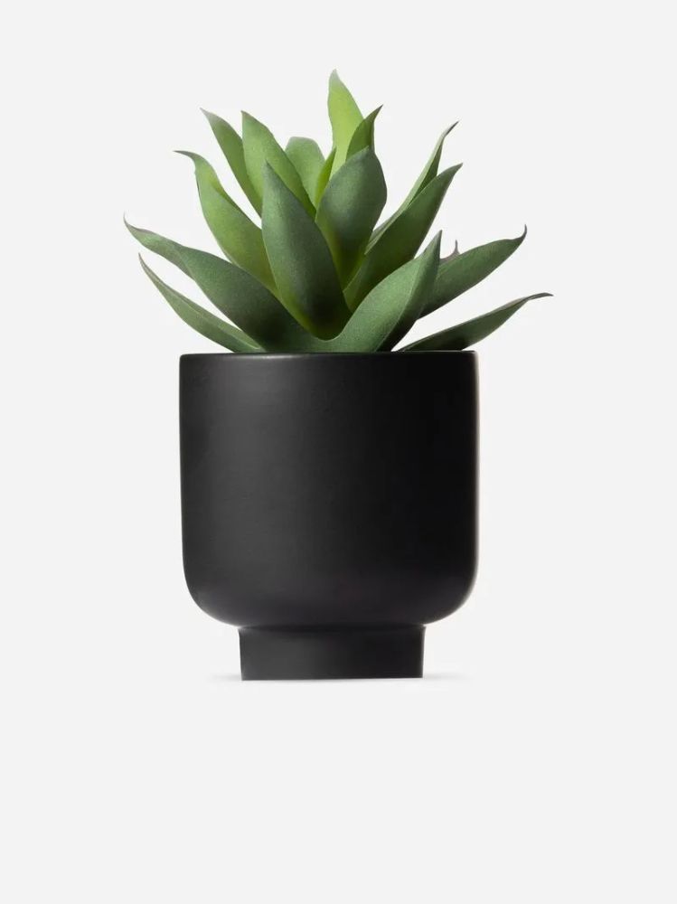 Faux Aloe Plant in Ceramic Pot – Artificial Indoor Plant 16.5cm