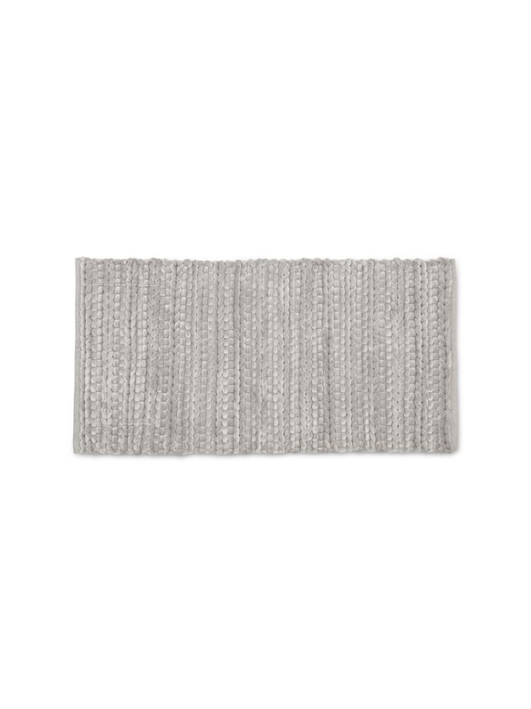 Bathmat Lux Velvet Plait Grey 70 120cm – Plush Non-Slip Absorbent Bath Mat